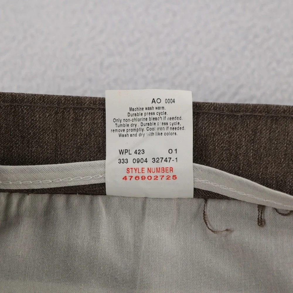 Levis Action Slacks Mens 36x30 Brown Heather Polyester‎ Straight Leg 476902725